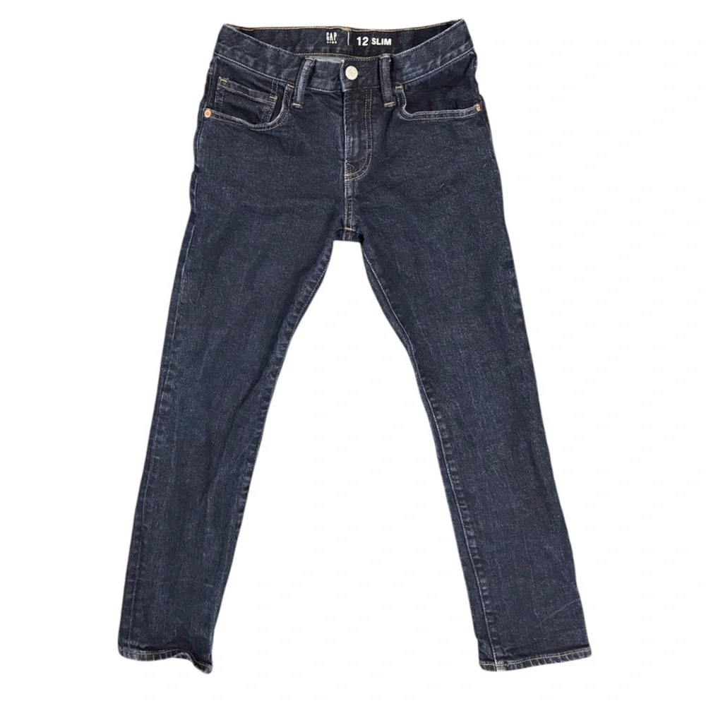 Gap Kids | Boys Slim Denim Jeans Pants Dark Blue, Size 12